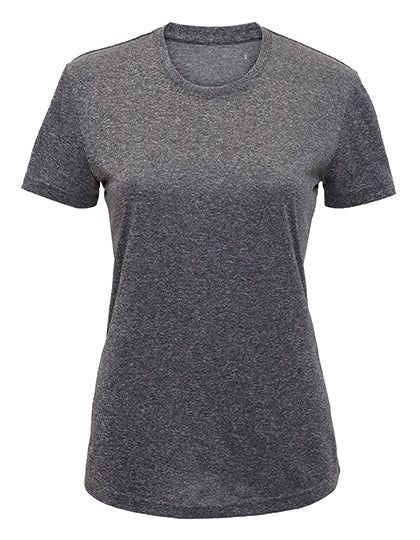 TriDri - Performance Recycled Dames T-Shirt - Black Melange