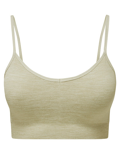 TriDri - Seamless Recycled Dames Sport-BH - Sage Green Melange