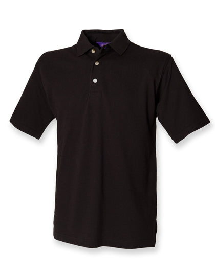 Henbury - Classic Cotton Piqué Polo Shirt - Black