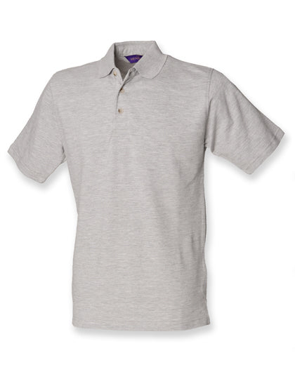 Henbury - Classic Cotton Piqué Polo Shirt - Heather Grey