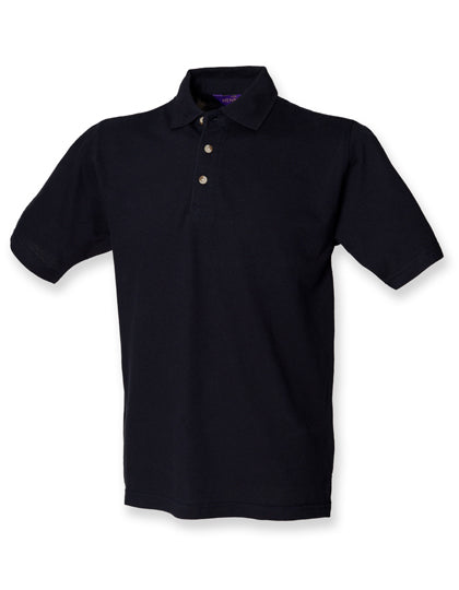 Henbury - Classic Cotton Piqué Polo Shirt - Navy