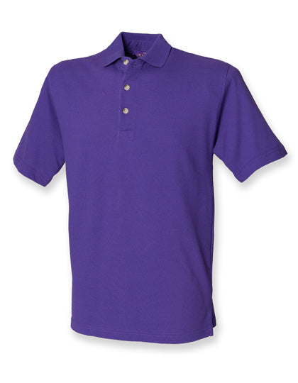 Henbury - Classic Cotton Piqué Polo Shirt - Purple