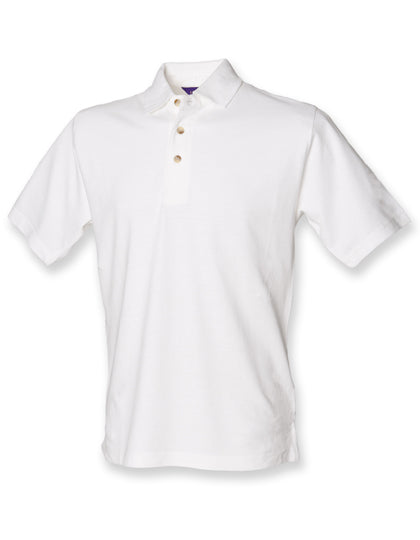 Henbury - Classic Cotton Piqué Polo Shirt - White