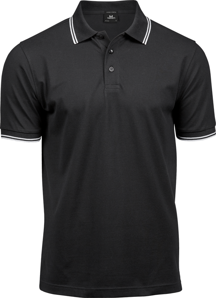 Tee Jays - Luxury Stripe Stretch Polo - Black/White