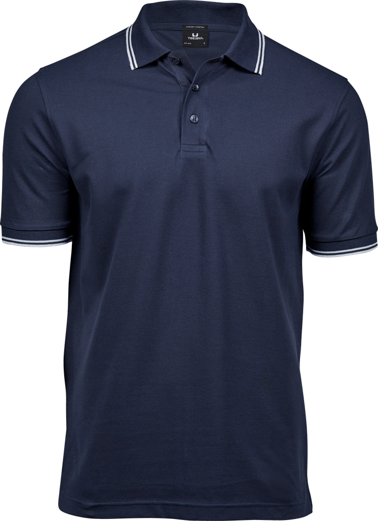 Tee Jays - Luxury Stripe Stretch Polo - Navy/White