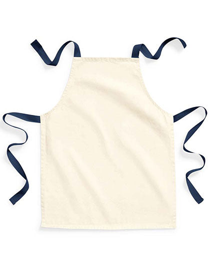 Westford Mill - Fairtrade Cotton Junior Craft Apron - Natural / French Navy
