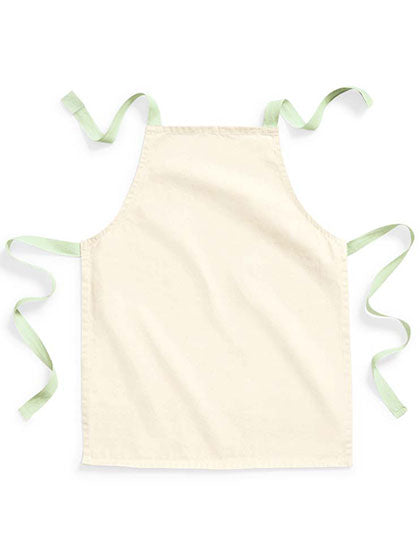 Westford Mill - Fairtrade Cotton Junior Craft Apron - Natural / Pistachio