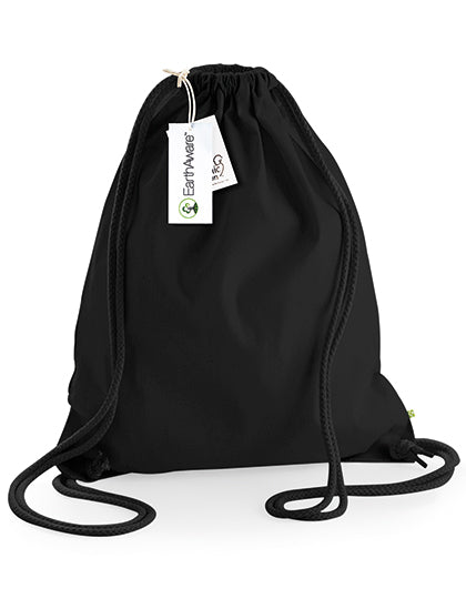 Westford Mill - EarthAware® Organic Gymsac - Black / Black