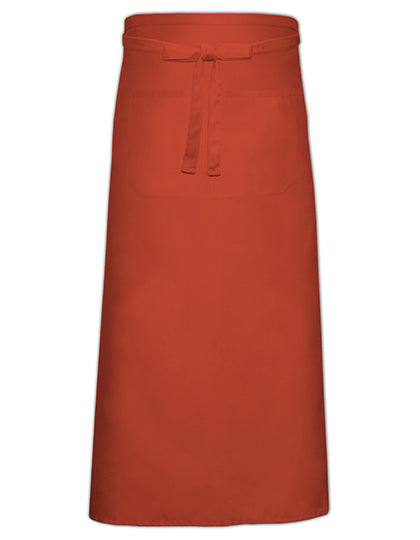 Link Kitchen Wear - Bistro Apron XL With Front Pocket - Terracotta (ca. Pantone 4840)