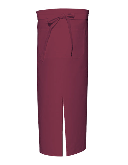Link Kitchen Wear - Bistro Apron With Split And Front Pocket - Bordeaux