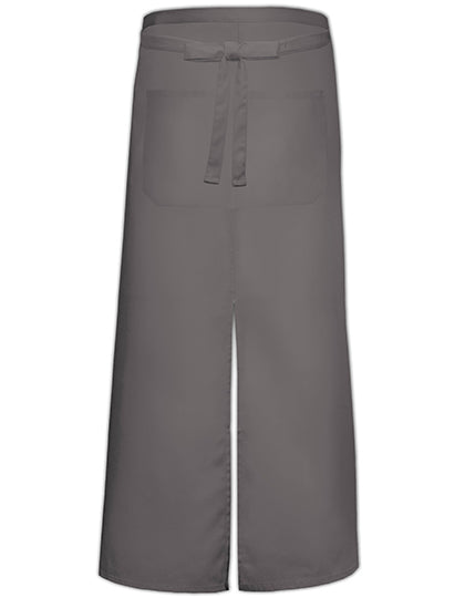 Link Kitchen Wear - Bistro Apron With Split And Front Pocket - Dark Grey (ca. Pantone 431)