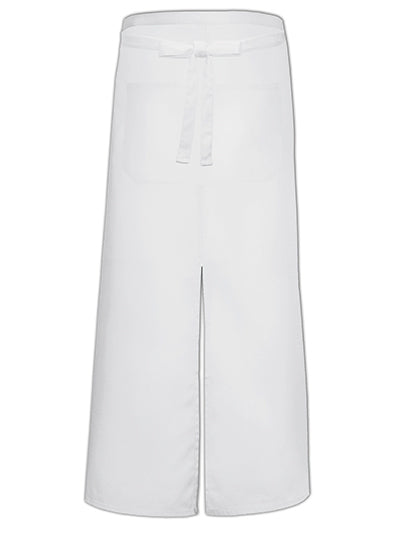 Link Kitchen Wear - Bistro Apron With Split And Front Pocket - White