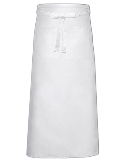 Link Kitchen Wear - Bistro Apron With Front Pocket - White