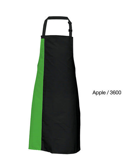Link Kitchen Wear - Duo Apron - Black / Apple (ca. Pantone 360)