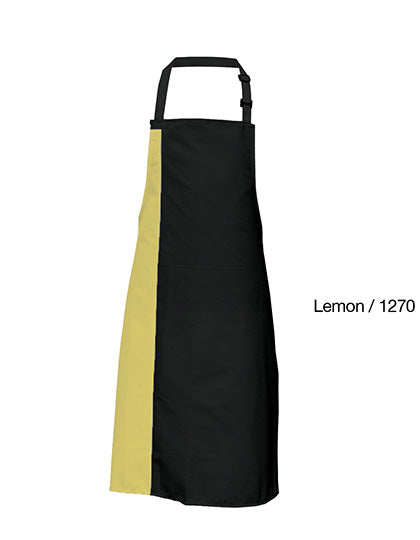 Link Kitchen Wear - Duo Apron - Black / Lemon (ca. Pantone 127)