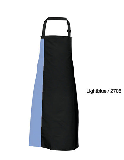 Link Kitchen Wear - Duo Apron - Black / Light Blue (ca. Pantone 2708)