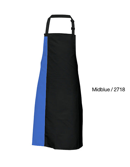 Link Kitchen Wear - Duo Apron - Black / Midblue (ca. Pantone 2718)