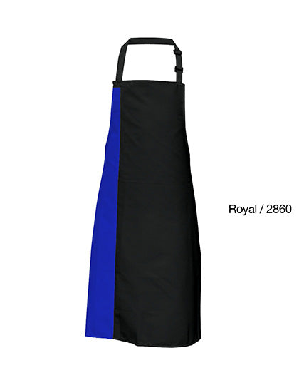 Link Kitchen Wear - Duo Apron - Black / Royal (ca. Pantone 286)