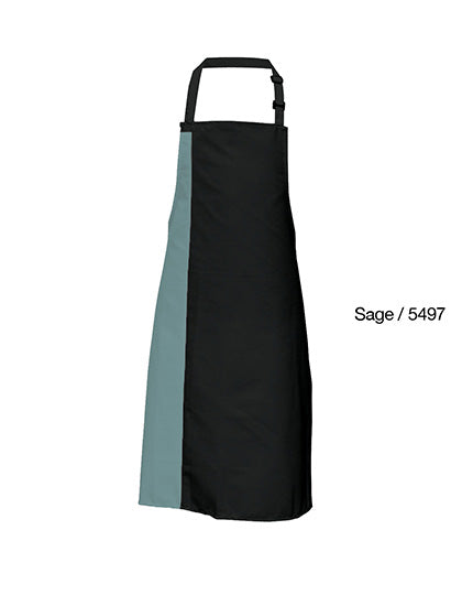 Link Kitchen Wear - Duo Apron - Black / Sage (ca. Pantone 5497)