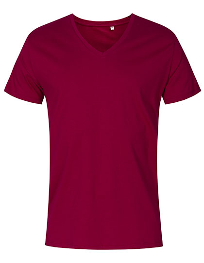 X.O by Promodoro - Men´s V-Neck T-Shirt - Berry
