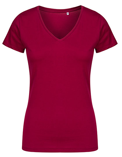 X.O by Promodoro - Women´s V-Neck T-Shirt - Berry