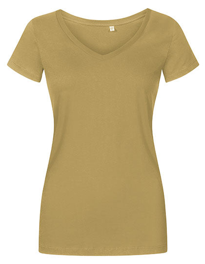 X.O by Promodoro - Women´s V-Neck T-Shirt - Olive