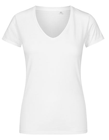 X.O by Promodoro - Women´s V-Neck T-Shirt - White