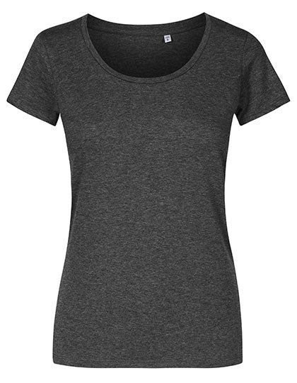 X.O by Promodoro - Women´s Deep Scoop T-Shirt - Heather Black