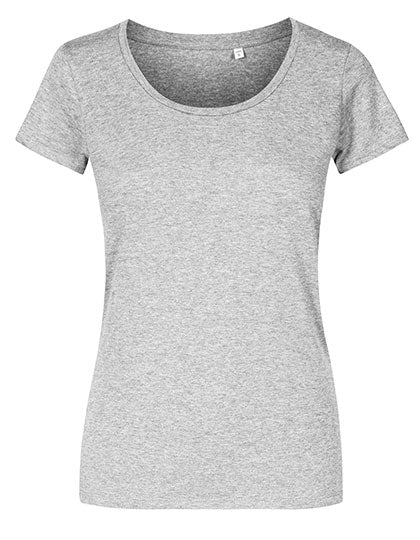 X.O by Promodoro - Women´s Deep Scoop T-Shirt - Heather Grey