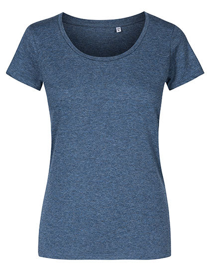 X.O by Promodoro - Women´s Deep Scoop T-Shirt - Heather Navy