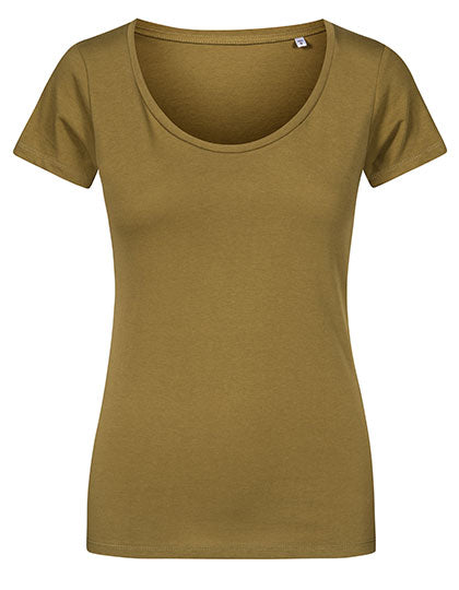 X.O by Promodoro - Women´s Deep Scoop T-Shirt - Olive