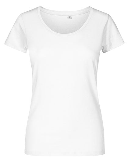 X.O by Promodoro - Women´s Deep Scoop T-Shirt - White
