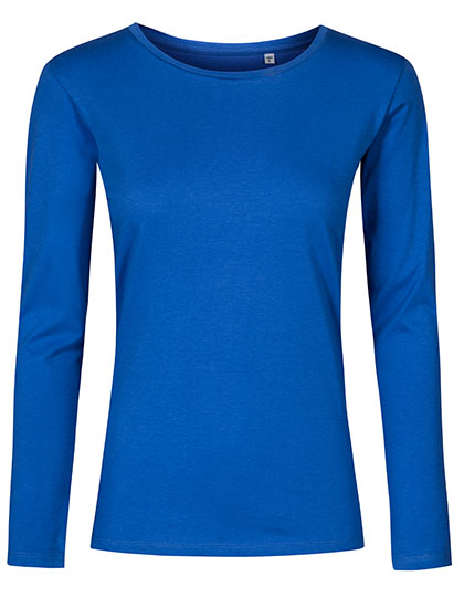 X.O by Promodoro - Women´s Roundneck T-Shirt Long Sleeve - Azur Blue