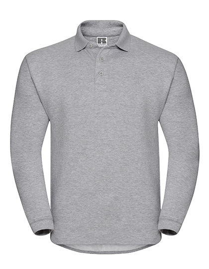 Russell - Heavy Duty Workwear Polo Sweatshirt - Light Oxford (Heathe