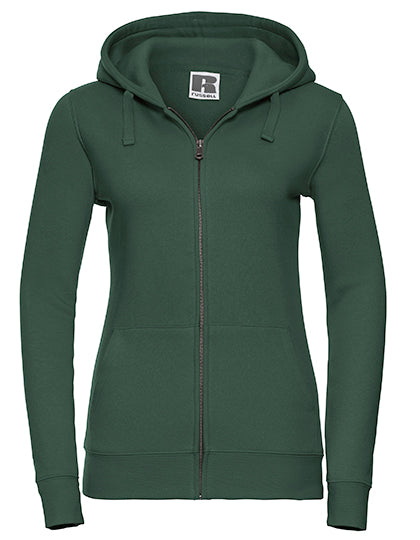 Russel - Authentic Hoodie met Rits Dames - Bottle Green