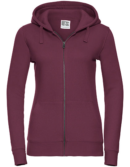 Russel - Authentic Hoodie met Rits Dames - Burgundy