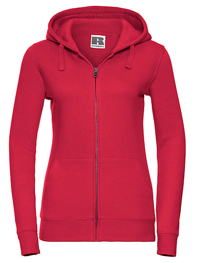 Russel - Authentic Hoodie met Rits Dames - Classic Red