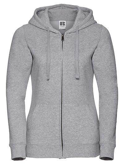 Russel - Authentic Hoodie met Rits Dames - Light Oxford (Heathe