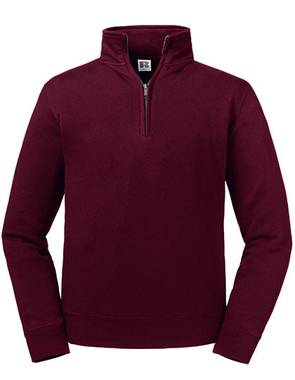 Russell - Authentic 1/4 Zipped Sweater - Burgundy
