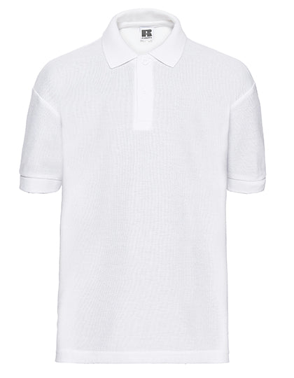Russell - Classic Polycotton Kinder Polo - White