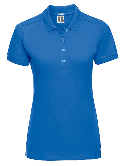 Russell - Fitted Dames Stretch Polo - Azure Blue