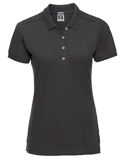 Russell - Ladies' Fitted Stretch Polo - Black XS (uitverkoop)