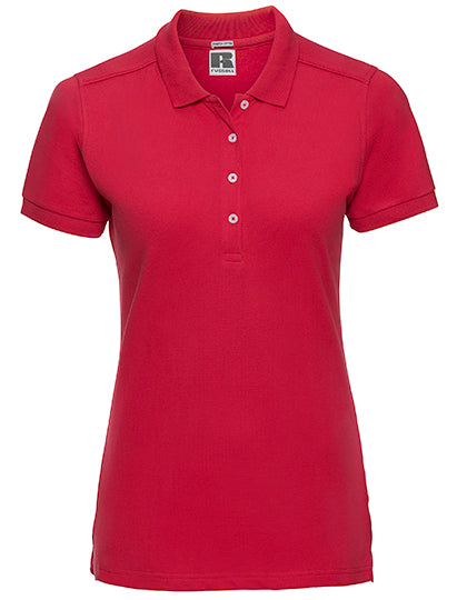 Russell - Fitted Dames Stretch Polo - Classic Red