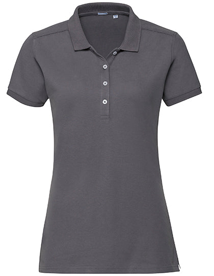 Russell - Fitted Dames Stretch Polo - Convoy Grey (Effen)