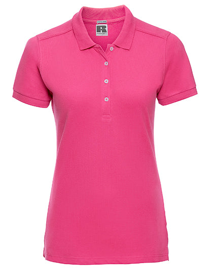 Russell - Fitted Dames Stretch Polo - Fuchsia