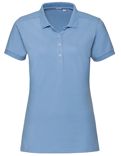 Russell - Fitted Dames Stretch Polo - Sky