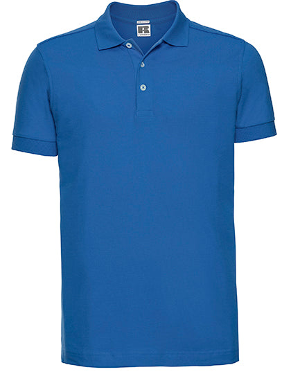 Russell - Fitted Stretch Polo - Azure Blue