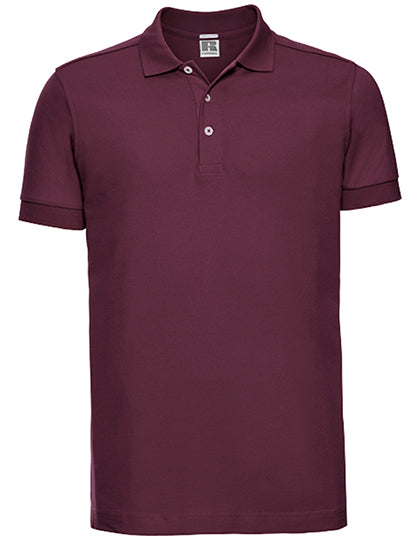 Russell - Fitted Stretch Polo - Burgundy