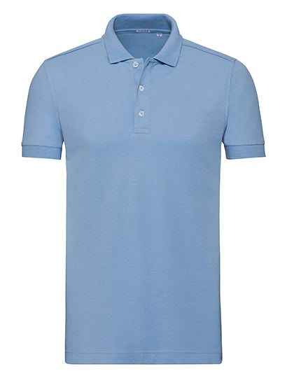 Russell - Fitted Stretch Polo - Sky
