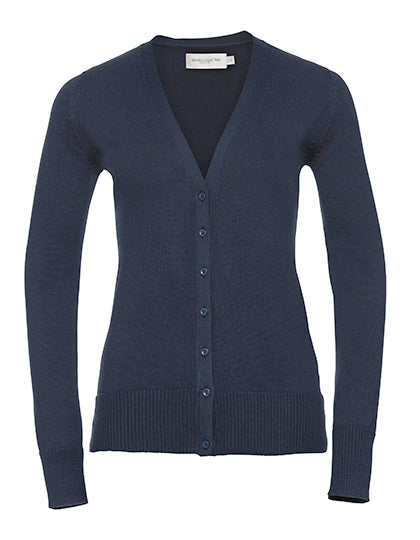 Russell Collection - V-Hals Dames Knitted Cardigan - French Navy